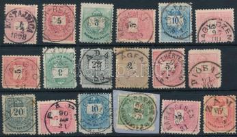 18 db krajcáros bélyeg szép / olvasható bélyegzésekkel