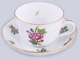 Herendi Eton mintás 6 db-os mokkás csésze készlet, aljjal. Kézzel festett, jelzett, minimális kopáss...