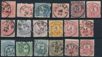 18 db krajcáros bélyeg szép / olvasható bélyegzésekkel