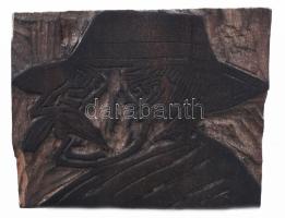 Perei Zoltán (1913-1992): Nyomódúc. Nyomódúcról készült grafikával ellátott papírtokban. 7x9 cm