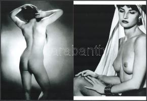 cca 1936 Man Ray (1890-1976) amerikai fotóművész, a dadaizmus és a szürrealizmus egyik meghatározó művészének felvételei, 2 db modern nagyítás, jelzés nélkül, 21x15 cm