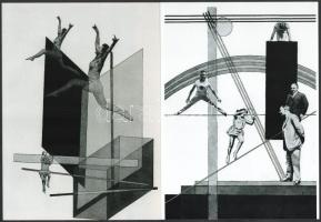 cca 1926 Moholy-Nagy László (1895-1946) magyar - amerikai fotográfus kollázsai, 2 db modern nagyítás, jelzés nélkül, 21x15 cm