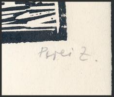 Perei Zoltán (1913-1992): Illusztráció Lakatos Menyhért Az öreg fazék titka c. művéhez, 1974. Famets...