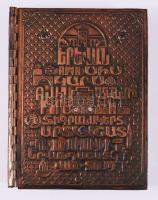 Rézborítós grúz notesz, 15x11 cm