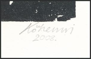 Kőhegyi Gyula (1933-): Jézus tanít. Fametszet, papír, jelzett, 16x10,5 cm