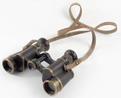 Carl Zeiss Jena távcső, kopással, 11x15 cm