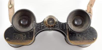 Carl Zeiss Jena távcső, kopással, 11x15 cm