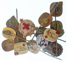 DN (~1970-1980) 14xklf véradással kapcsolatos magyar jelvény / kitűző, mind különböző! T:AU-VF