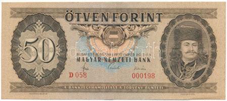 1965. 50Ft "D 058 000198" T:F szép papír Adamo F19