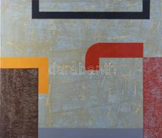 Győrffy Sándor (1951-): Hommage a Konok Tamás, 2016. Akril, vászon, jelzett a hátoldalán. 40×50 cm. Reprodukálva: Győrffy Sándor: A csend pillanata 2. Festmények 1974-2020. H.n., Muravidék Baráti Kör Kulturális Egyesület, 2020, 134. o. / Sándor Győrffy (1951-): Hommage a Tamás Konok, 2016. Acrylic on canvas, signed on the reverse. 40x50 cm.