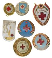 DN 7xklf Vöröskeresztes munkáért kitüntető jelvény, mind különböző! T:AU,XF közte egy VF