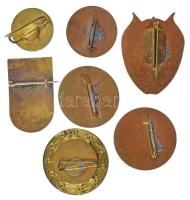 DN 7xklf Vöröskeresztes munkáért kitüntető jelvény, mind különböző! T:AU,XF közte egy VF