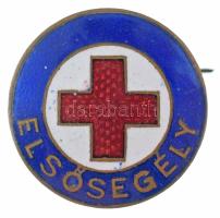 1920-1930 k. "Elsősegély" zománcozott fém jelvény (22mm) T:XF
