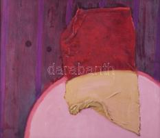 Romvári Márton (1975-): Kompozíció (cím nélkül). Vegyes technika, kollázs, jelzés nélkül. 32×37,5 cm...