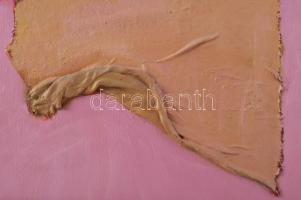 Romvári Márton (1975-): Kompozíció (cím nélkül). Vegyes technika, kollázs, jelzés nélkül. 32×37,5 cm...