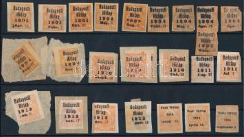 1901-1914 24 db Hírlapbélyeg Budapesti Hírlap előérvénytelenítéssel