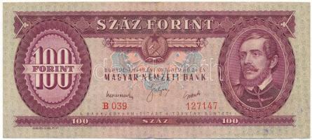 1949. 100Ft "B 039 127147" T:F szép papír Adamo F28