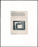 ef Zámbó (efZámbó) István (1950-): Az erdész nem alszik, 1980. Szitanyomat, papír. Jelzett. Paszpartuban. 16x12 cm