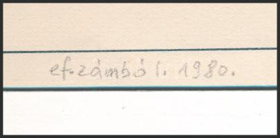 ef Zámbó (efZámbó) István (1950-): Az erdész nem alszik, 1980. Szitanyomat, papír. Jelzett. Paszpart...