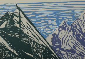 Butak András (1948-2021): Mountaintop A.. Szitanyomat, papír, jelzett, művészpéldány EA I/ VII. szám...