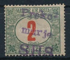 Lendvavásárhely 1919 Portó 2f magánkiadású bélyeg / private issue Signed: Bodor
