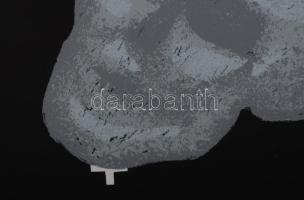 Stefanovits Péter (1947-): Síremlék II, 2016. Szitanyomat, papír, jelzett. 7/12 számozással. Lapmére...