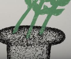 Stefanovits Péter (1947-): Síremlék II, 2016. Szitanyomat, papír, jelzett. 7/12 számozással. Lapmére...