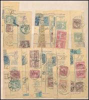 12 db csomagszállító szelvény szép / olvasható bélyegzésekkel