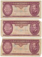 1992. 100Ft (3x) T: F,VG egyiken kézírás Adamo F37