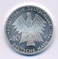Németország 1994G 10M Ag "Johann Gottfried Herder" T:AU Germany 1994G 10 Mark "Johann Gottfried Herder" C:AU Krause KM#184