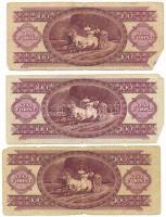 1989. 100Ft (3x) T:F,VG kettőn lyuk és szakadások
Adamo F37