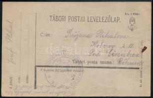 1918 Tábori posta levelezőlap "K.u.k. MOTORBOOTPARKKOMMANDO"