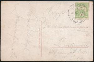 1913 Képeslap hajóposta bélyegzéssel / Postcard with sea post cancellation "UNGARO-CROATA VELEBIT"
