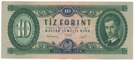 1949. 10Ft "A 809 177289" T:F szép papír Adamo F3