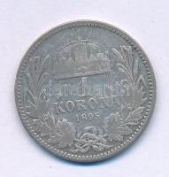 1895KB 1K Ag "Ferenc József" T:F patina Adamo K5