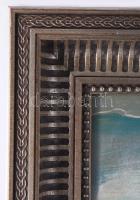 Molnár C. Pál (1894-1981): Női akt tájban. Olaj, fa, jelezve jobbra lent. Dekoratív fakeretben, 58×3...