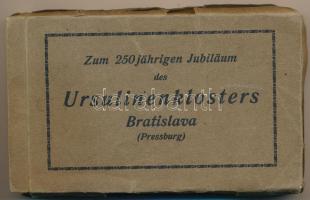 1941 Pozsony, Pressburg, Bratislava; Zum 250 jährigen Jubiläum des Ursulinenklosters / Orsolya-rendi nővérek intézete, képeslapfüzet 36 db képpel / Ursuline boarding school, postcard booklet with 36 images (non PC)