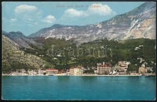 1911 Képeslap tengeri postával / Postcard with sea mail "FIUME-CATTARO / TENGERI POSTA"