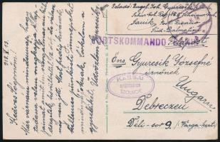 1918 Képeslap / Postcard "PORTSKOMMANDO SANIK" - Debrecen