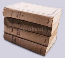 Márai Sándor 4 műve: A nővér. Márai Sándor munkái. Bp., 1946, Révai, 301+3 p. 1. kiadás. Kiadói félvászon-kötés, kopott borítóval.;  Vendégjáték Bolzanoban. Regény. Márai Sándor munkái. Bp.,(1943.), Révai, 336 p. 1 kiadás. Kiadói egészvászon-kötés, kopott borítóval, laza, kissé sérült fűzéssel.;  Az igazi. Regény. Márai Sándor munkái. Bp.,(1944), Révai, 373+3 p. Huszadik ezer. Kiadói félvászon-kötés, kopott borítóval, laza fűzéssel.;  Idegen emberek. II. köt. Regény. Bp.,(1942.), Révai, 282+2 p. Harmadik ezer. Kiadói egészvászon-kötés, kissé kopott, sérült gerinccel.