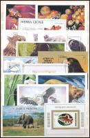 Összeállítás afrikai országokból, 25 db blokk állat motívumokkal, A/4-es berakólapon