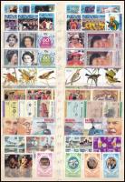 Összeállítás amerikai országok bélyegeiből, 13 db blokk + 15 db sor jó motívumokkal, 2 A/4-es berakó...