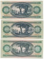 1969. 10Ft (3x) "A 056 167489, A 693 039652, A 685 019057" T:F mind szép papír
Adamo F7