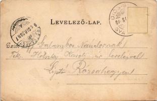 1900 Miskolc, Tüzér laktanya, villamos. Gedeon A. kiadása (EK)