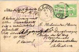 1911 Budapest II. Margit körút, Kapisztrán rendi templom, utcakép, Márkus S. (Glauber Ignác utóda) ü...