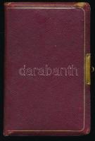 1913-1916 Bp., Margit nevű lány emlékkönyve, kb. 20-25 oldalnyi bejegyzéssel, kissé sérült egészbőr-kötésben