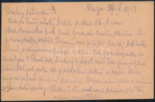 1917 Tábori posta levelezőlap "K.u.K. ETAPPENPOSTAMT 348" , "K. u. K. SPITALSCHIFF No...