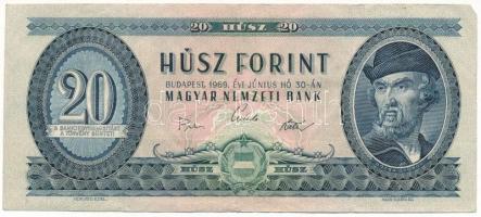 1969. 20Ft "C 866 126886" T:F szép papír Adamo F15