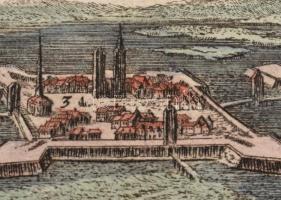 Szigetvár korabeli, színezett rézmetszetű ábrázolása

Megjlenet: (Nürnbergben) Sigmund von Birken:...