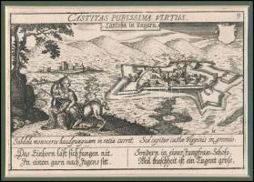 1626 Kanizsa korabeli rézmetszetű látképe Megjelent: D. Meissner: Thesaurus Philo-politicus . Frankf...